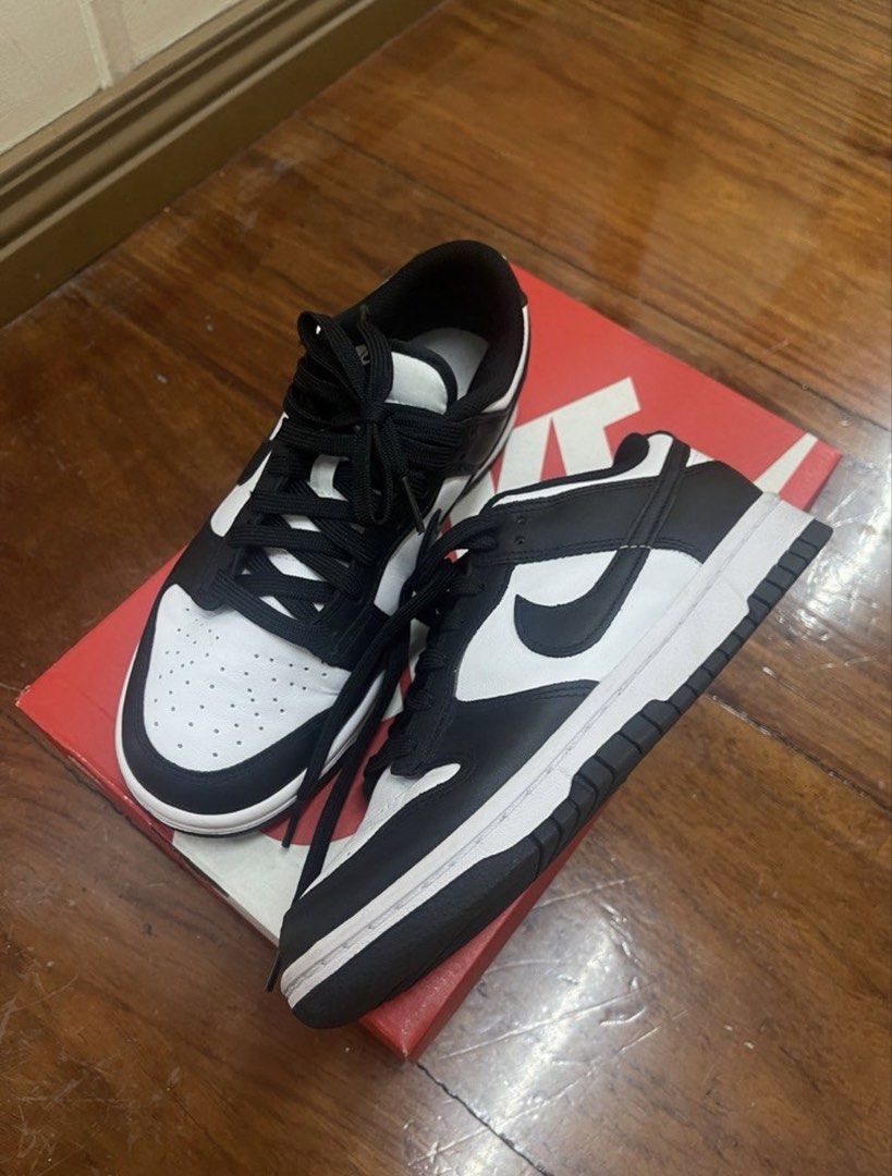 Nike Dunk Low Black White Panda (Category: Sneakers) located in Quezon City. Submitted by ellabelles (Listing ID 1462301365, Image 1). Description: Classic black and white Nike Dunks (low top). Comes with original box. Soles are clean. Perfect for daily wear. Nike Dunk Low Panda for Women Size W 7.5 Barely used - only once or twice max .
