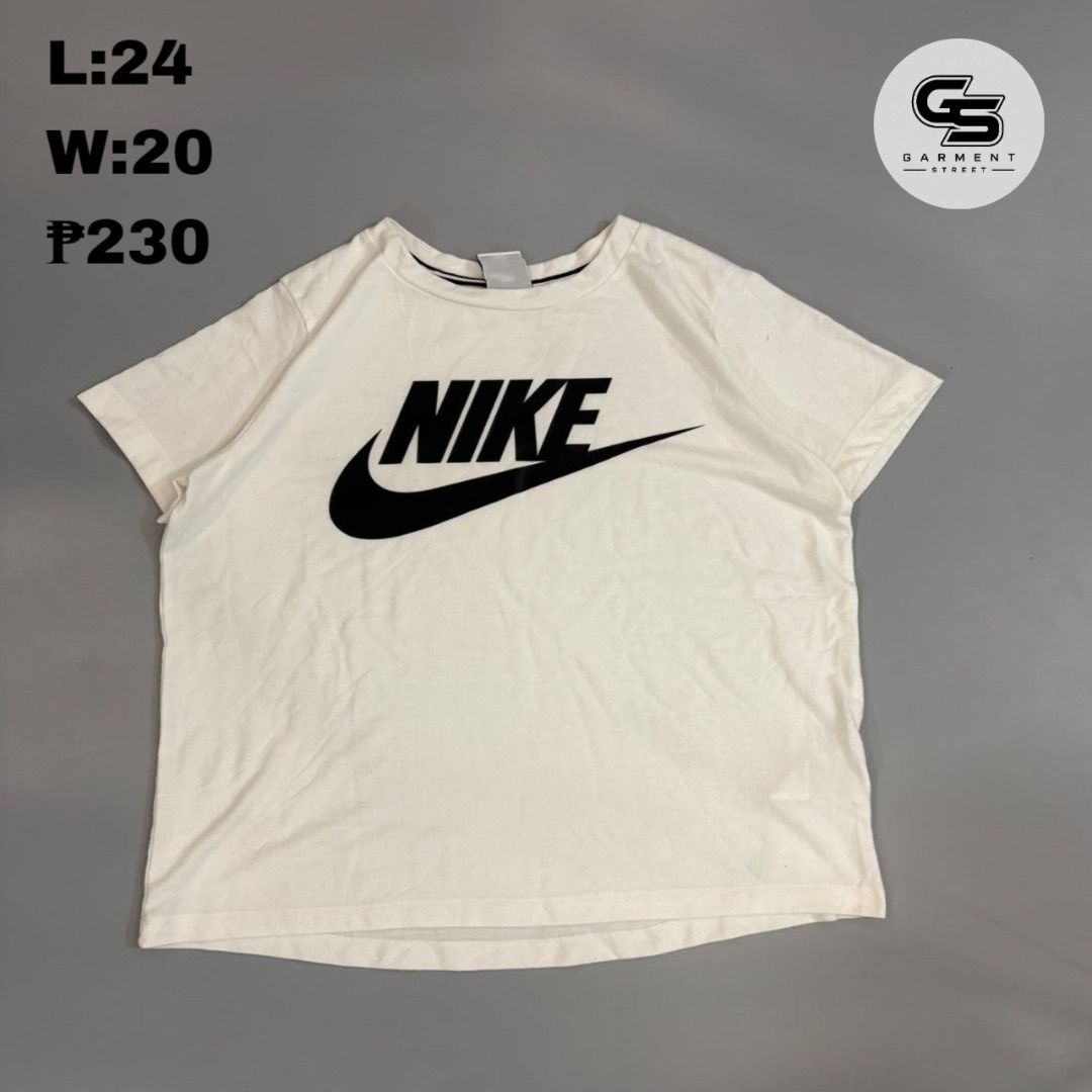 Nike Short-Sleeve T-shirt (Category: Tshirts & Polo Shirts ) located in Batangas. Submitted by garment_street (Listing ID 1462333855, Image 1). Description: Nike Short-Sleeve T-shirt ✔️Good condition 💰 Payment first 📦 Shipping fee: Buyer’s responsibility. 📩DM us to claim yours. *Used item. Please manage expectations. Minor flaws, color differences, or need for washing may apply. DM for questions..