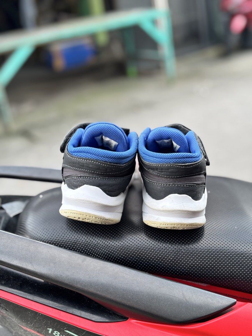 Nike Team Hustle D10 (Category: Babies & Kids Fashion) located in San Fernando. Submitted by kickslocker (Listing ID 1462351887, Image 3). Description: - Nike Team Hustle D10 kids' shoes - Color: Red, black, and blue - Size: 33.5 Euro / 21cm - Features: Easy velcro strap for quick on and off - Ideal for: Basketball, sports, or everyday casual wear - Price: PHP 349.