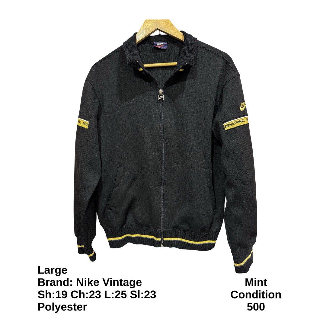 Nike Vintage Track Jacket (Category: Coats, Jackets and Outerwear) located in Bulacan. Submitted by rlemonfashionshop (Listing ID 1462417528, Image 1). Description: Premium Class Quality Items. Actual Item on Photo with Good/Mint Condition. Message us for inquiries, more information and confirmation. Wash before wearing. Thank you so much..