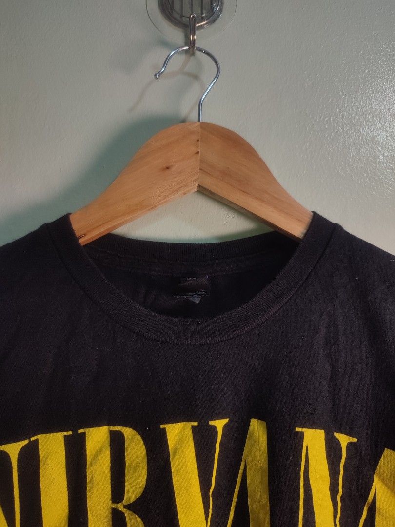 Nirvana dated 2014 (Category: Tshirts & Polo Shirts ) located in Cagayan de Oro. Submitted by jaypeedeistilo (Listing ID 1462387423, Image 2). Description: Still in a good condition✅ Dimes: 18×26✅ Issue: minimal crackprint(3rd picture)✅ Dated 2014✅.