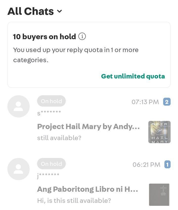 NOTICE FOR BUYERS ‼️ (Category: Cameras) located in Manila. Submitted by hdbookshop (Listing ID 1462370192, Image 1). Description: Dear buyers, Unfortunately we have reached our reply qouta on Carousell. To order, kindly PM us on F🅱️ Buklat O Basa. Thank you!.