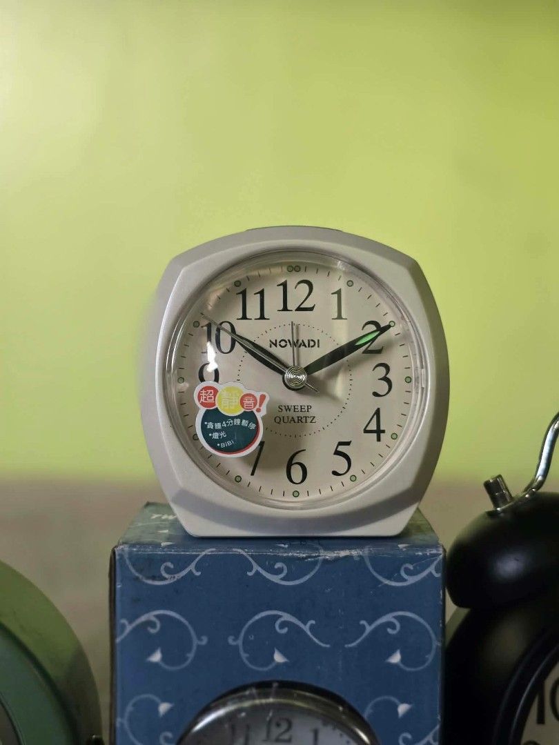 NOWADI Sweep Quartz Alarm Clock with Light (Category: Clocks) located in Baguio. Submitted by je_ver_lyn16 (Listing ID 1462331762, Image 1). Description: - NOWADI sweep quartz alarm clock - Built-in light function - 'BiBi' alarm sound - Clear, easy-to-read clock face - Simple and functional bedside companion - Ideal for reliable wake-ups - from HT Box.