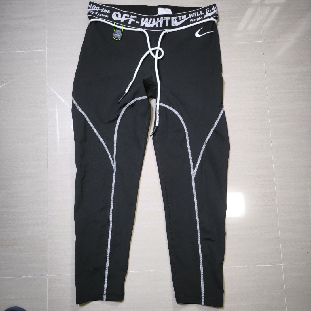 Offwhite x Nike Pro Running Thights Large (Category: Activewear) located in Guimba. Submitted by naztystuff (Listing ID 1462309201, Image 1). Description: size Large Excellent condition Authentic.