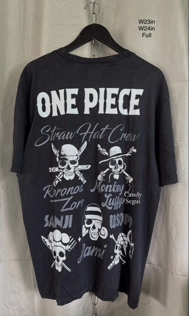 ONE PIECE (Category: Tshirts & Polo Shirts ) located in Cavite. Submitted by handpickedshirts (Listing ID 1462281697, Image 1). Description: New, cut tags. Embossed rubberized texts Actual photos Approx L30in W23in and W24in laid flat Fits L and XL frames.