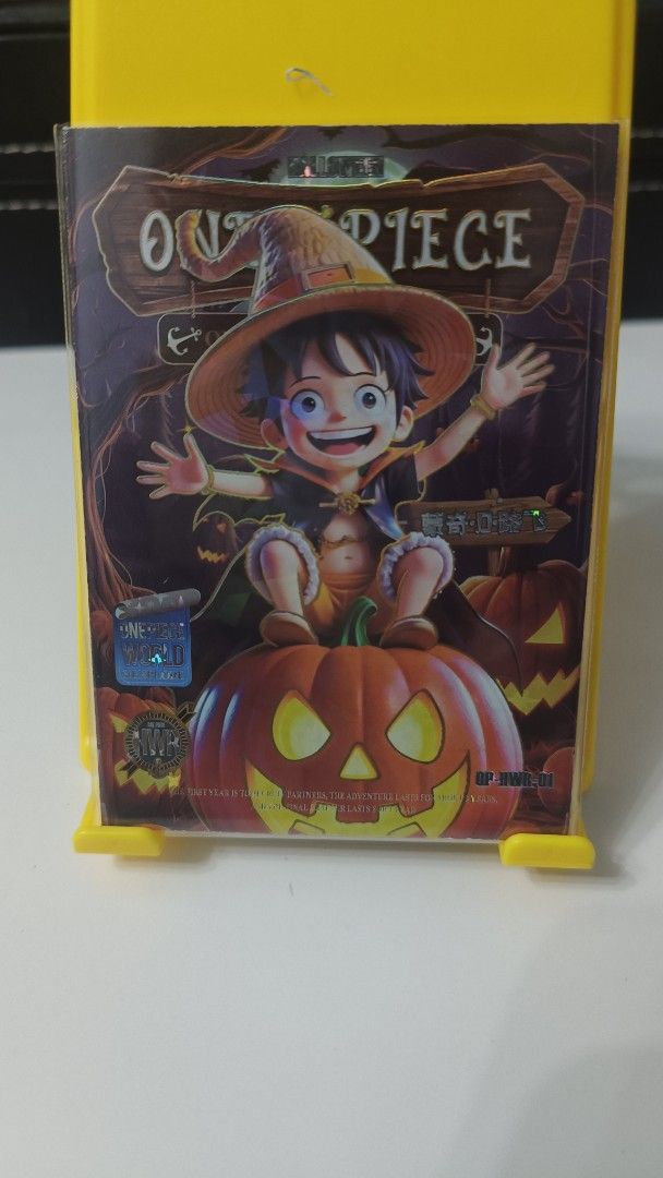 One Piece Halloween Special Trading Card (Category: Raw Singles) located in Manila. Submitted by poks01 (Listing ID 1462416854, Image 1). Description: - Rare One Piece Halloween Monkey D. Luffy trading card. -Comes in a protective case - Near mint ondition Perfect for collectors!.