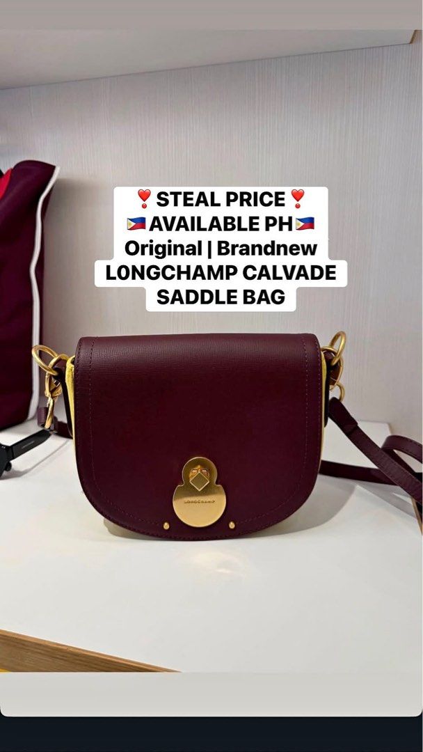 💯ORIGINAL LONGCHAMP CALVADE SADDLE BAG MAROON (Category: Cross-body Bags) located in Quezon City. Submitted by ashongsstore (Listing ID 1462270671, Image 1). Description: ✨ LONGCHAMP SALE! SALE! SALE! ✨👜 Calling all Longchamp lovers! 😍 This is your chance to score your favorite Longchamp pieces at SALE PRICES! 💕 From everyday essentials to stylish bags perfect for travel, work, and errands — grab yours while stocks are still available! 👜 LON