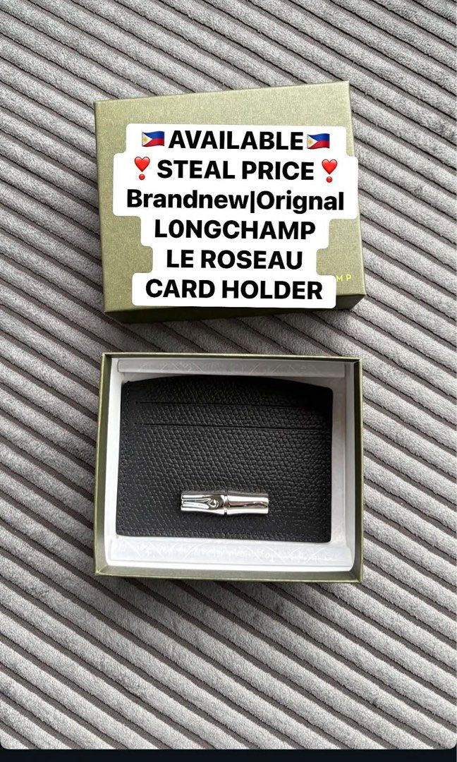 💯ORIGINAL LONGCHAMP LE ROSEAU CARD HOLDER (Category: Wallets & Card holders) located in Quezon City. Submitted by ashongsstore (Listing ID 1462282644, Image 1). Description: ✨ L0NGCHAMP SALE! SALE! SALE! ✨👜 🇵🇭AVAILABLE🇵🇭 Calling all L0ngchamp lovers! 😍 This is your chance to score your favorite L0ngchamp pieces at SALE PRICES! 💕 From everyday essentials to stylish bags perfect for travel, work, and errands — grab yours while stocks are st