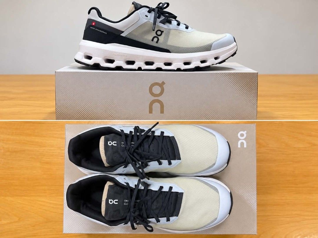 Original On Cloudvista 2 Glacier Eclipse (Category: Sneakers) located in Manila. Submitted by plaidgirlie (Listing ID 1462397923, Image 1). Description: - Brand: On Running - Model: Cloudvista 2 - Size: US Men's 10 - Condition: lightly used with box - Ideal for: Running, everyday wear.
