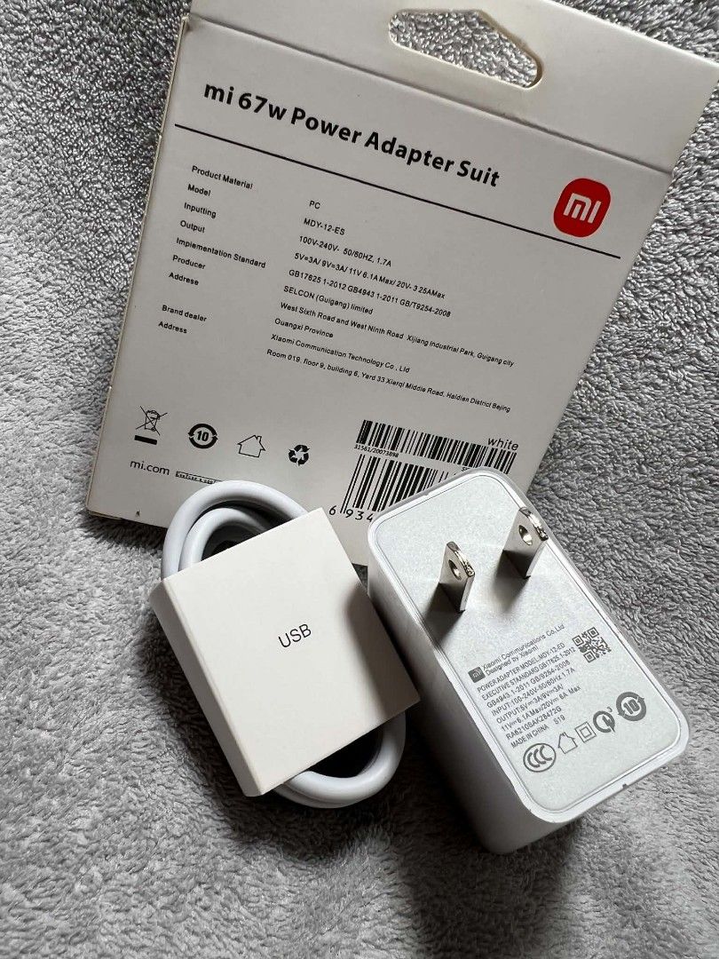 Original Xiaomi 67W Charger Set – Type-C (Category: Cables & Chargers) located in Manila. Submitted by warm_jamin (Listing ID 1462295940, Image 2). Description: ⚡ Original Xiaomi 67W Charger Set – Type-C ✅ 100% Original Xiaomi ⚡ 67W Fast Charging 🔌 USB Type-C 📦 Brand New & Sealed 🔋 Fast & Reliable Charging 🚚 Same-Day Delivery Around Manila 📍 Pickup Available 📩 PM us for price, availability & orders.