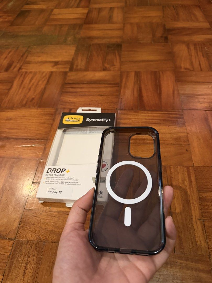 Otterbox Symmetry Case for Iphone 17 (Category: Cases & Sleeves) located in Quezon City. Submitted by cbendicion (Listing ID 1462437061, Image 2). Description: - Brand: Otterbox - Series: Symmetry+ - Compatibility: iPhone 17 - Color: Moonwalker Graphic - Features: MagSafe compatible, 3x tested DROP+ protection - Material: Made with over 50% recycled plastic.