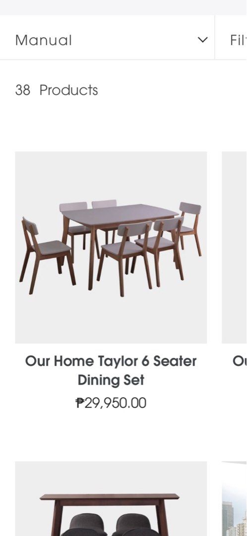 OUR HOME DINING SET (Category: Other Home Furniture) located in Bulacan. Submitted by declutteringm0m (Listing ID 1462414629, Image 2). Description: NEGOTIABLE GOOD CONDITION pm for more photos bought it for 29k at OUR HOME.