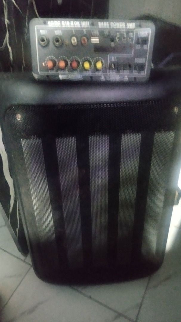 PA System Amplifier Speaker (Category: Soundbars, Speakers & Amplifiers) located in Caloocan City. Submitted by deokledus (Listing ID 1462438234, Image 2). Description: - PA System with built-in amplifier and speaker - Inputs: Microphone, Aux, USB, TF Card slot - Ideal for karaoke sessions or small events - Tested and confirmed working no backside.
