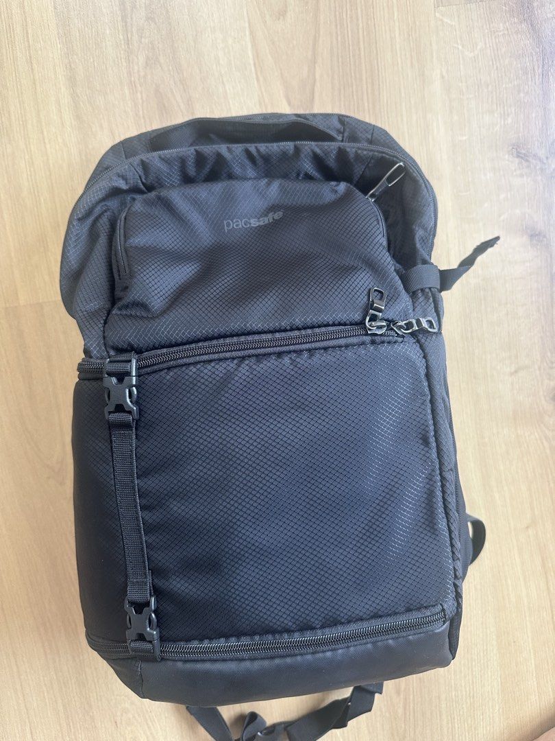 Pacsafe Anti-Theft Camera Backpack camsafe x25 (Category: Backpacks) located in Quezon City. Submitted by dlsy12 (Listing ID 1462283842, Image 1). Description: - Secure black Pacsafe backpack - Padded compartments for camera gear - RFID-safe pocket for sensitive items - Lockable zippers for enhanced security - Ideal for travel or everyday use - its own padded laptop compartment - Multiple pockets for excellent organization with rfid protection - 
