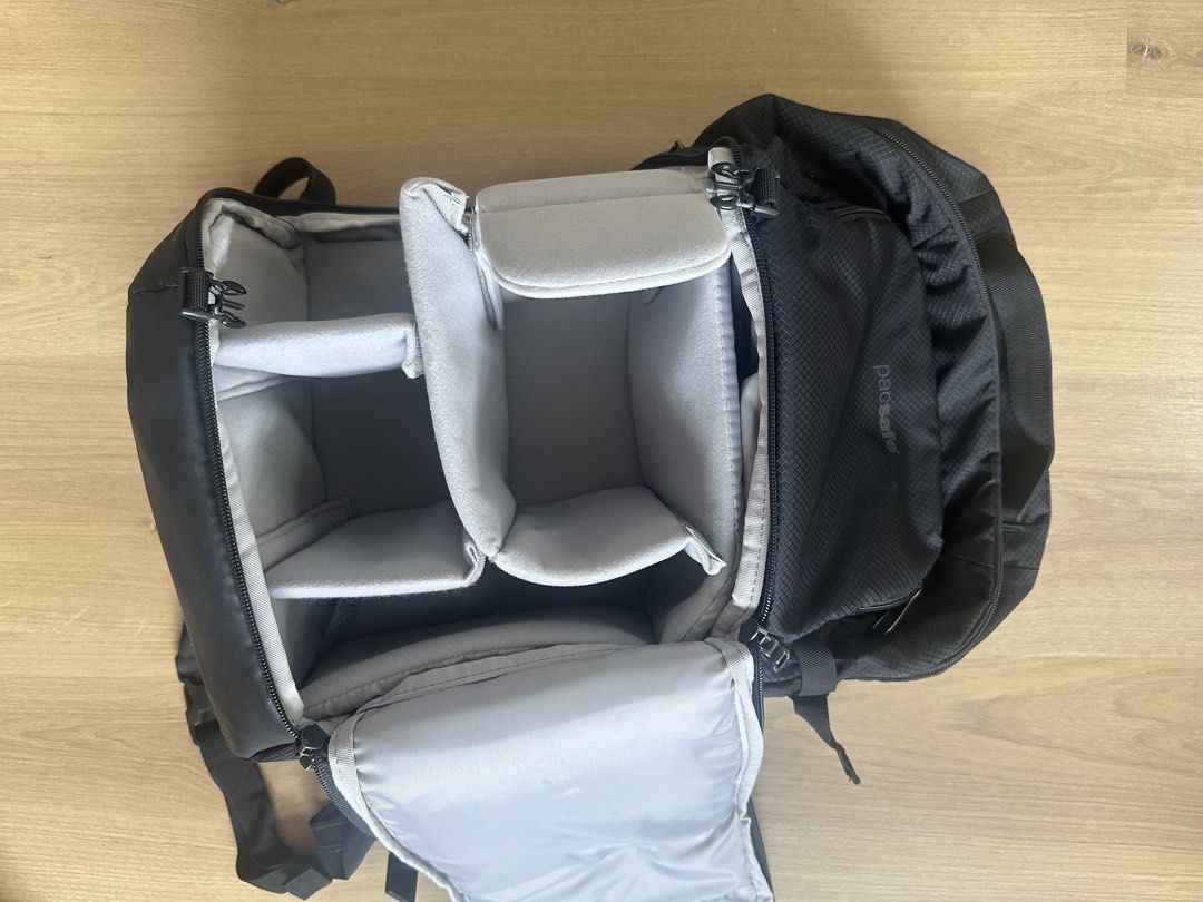 Pacsafe Anti-Theft Camera Backpack camsafe x25 (Category: Backpacks) located in Quezon City. Submitted by dlsy12 (Listing ID 1462283842, Image 3). Description: - Secure black Pacsafe backpack - Padded compartments for camera gear - RFID-safe pocket for sensitive items - Lockable zippers for enhanced security - Ideal for travel or everyday use - its own padded laptop compartment - Multiple pockets for excellent organization with rfid protection - 