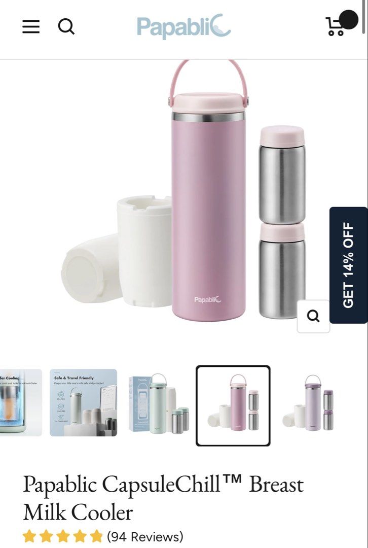 Papablic cooler - CDC approved, stainless milk container (Category: Breastfeeding & Bottle Feeding) located in Davao. Submitted by minime_dvo (Listing ID 1462417999, Image 1). Description: .