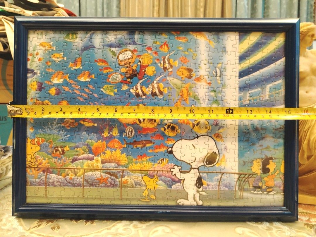 Peanuts Snoopy Aquarium Large Jigsaw Puzzle Picture Frame Display (Category: Other Home Decor) located in San Fernando. Submitted by jpmarketplace2023 (Listing ID 1462387965, Image 2). Description: 💚 All items are authentic from Japan. 💛 MOP: GCash (❌️ GCash Protect) 🩵 MOD: LBC only (❌️ S. Checkout, COD, COP) 💙 Meet-up: Vista Mall, San Fernando, Pampanga 💜 All items are on-hand. 🧡 First to pay gets the item first. ❤️ Breakable items are pac
