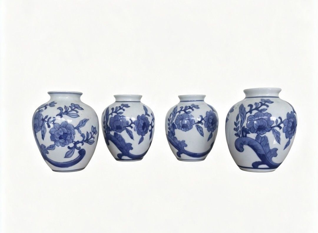 Peony Ceramic Vase Set (Category: Vases & Decorative Bowls) located in Bulacan. Submitted by gjeen (Listing ID 1462277253, Image 1). Description: Set of 4 * One vase with chip. Please check picture for reference..