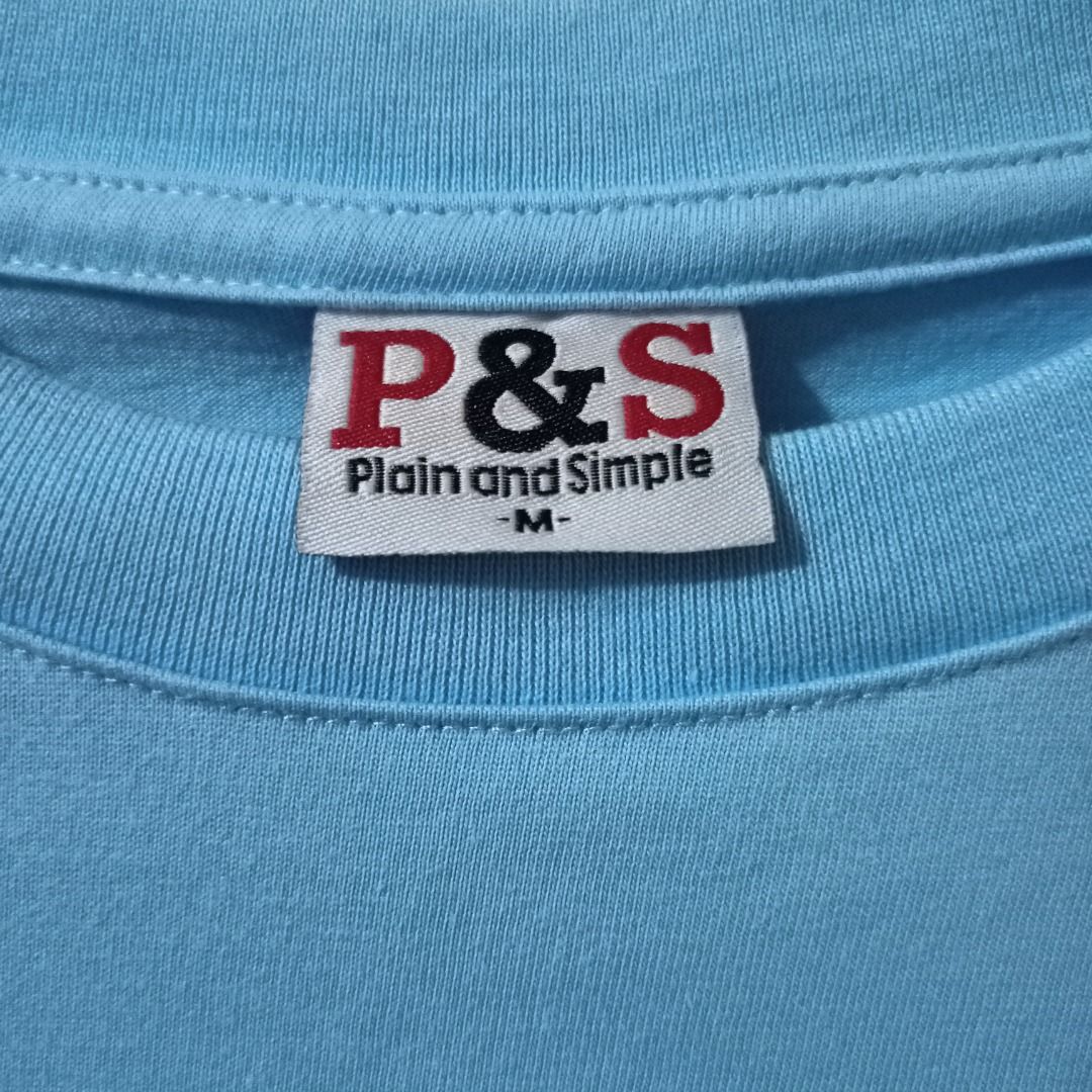 Plain & Simple (P&S) Oversized Light Blue Shirt - Medium (Category: Tshirts & Polo Shirts ) located in Angeles City. Submitted by josephgarcia17 (Listing ID 1462379111, Image 3). Description: 🟢 Size: Medium ♦️ Item Price: ₱250 🔵 Color: Light Blue ✅ Never used, only stored in cabinet ⚠️ Issues (see photos): • Small visible stitches at the back • Minor yellow stains at the back (needs deep cleaning).