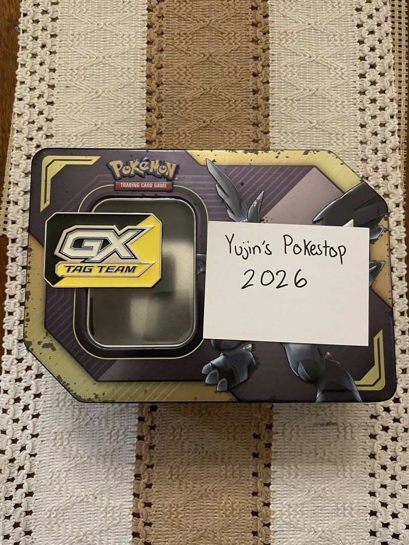 Pokemon Card Zekrom & Pikachu Tag Team EMPTY Tin Box Container (Category: Card Boxes & Cases) located in Quezon City. Submitted by yujins-pokestop (Listing ID 1462283039, Image 1). Description: Please base the condition off the pictures shown. 💵Mode of Payment (MOP): GCASH/PAYMAYA 🛵Mode of Delivery (MOD): LBC / Lalamove (Buyer shoulders sf) 📌Location: Brgy. Sikatuna Village, Quezon City.