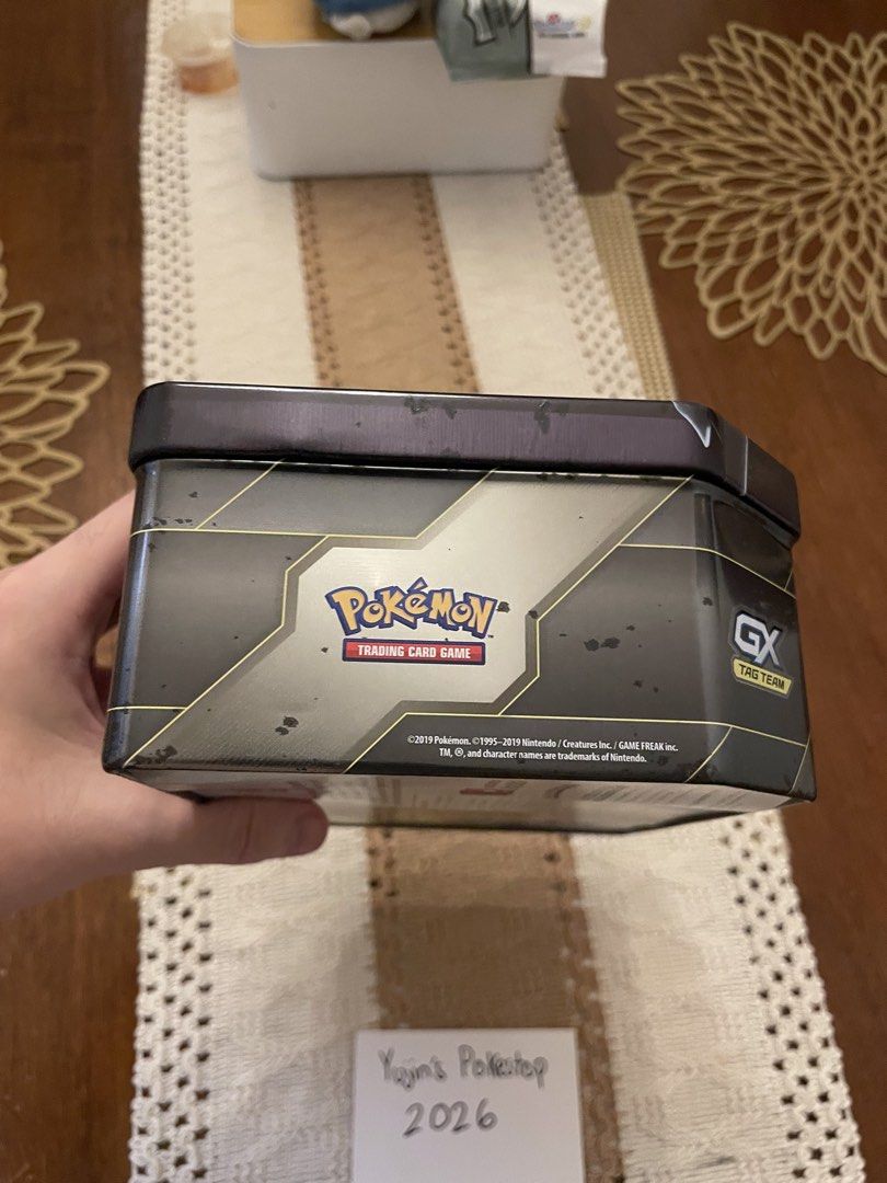 Pokemon Card Zekrom & Pikachu Tag Team EMPTY Tin Box Container (Category: Card Boxes & Cases) located in Quezon City. Submitted by yujins-pokestop (Listing ID 1462283039, Image 3). Description: Please base the condition off the pictures shown. 💵Mode of Payment (MOP): GCASH/PAYMAYA 🛵Mode of Delivery (MOD): LBC / Lalamove (Buyer shoulders sf) 📌Location: Brgy. Sikatuna Village, Quezon City.