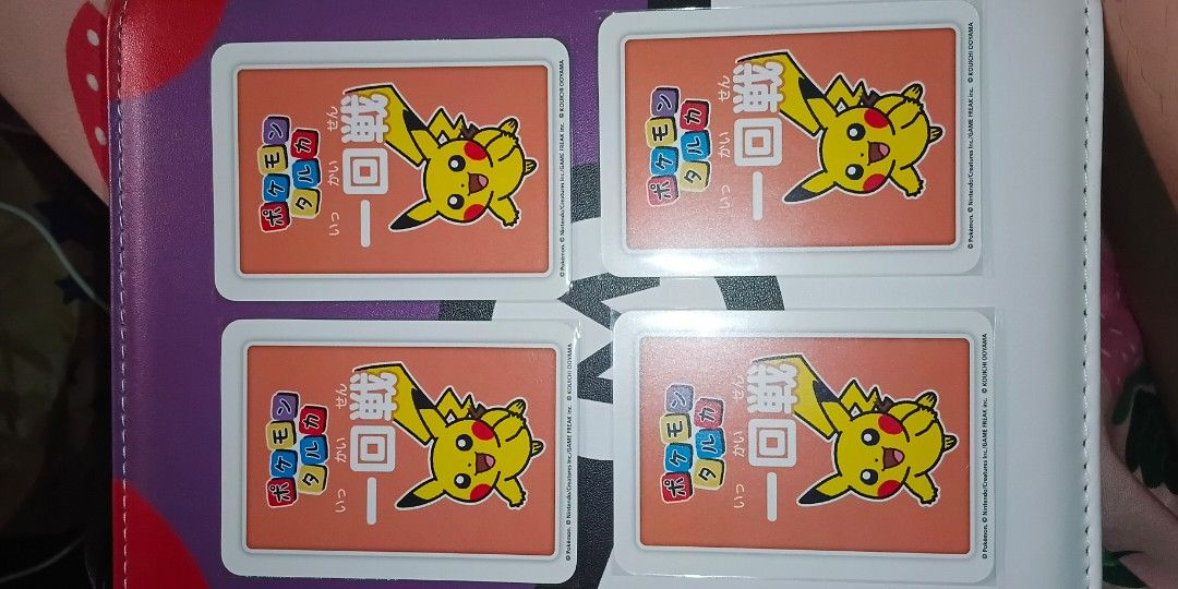 POKEMON TAKARA PIKACHU SET (Category: Raw Singles) located in Quezon City. Submitted by 4_leaf_clover (Listing ID 1462406383, Image 2). Description: IN SLEEVES DAY 1 - MINT CONDITION LOC. QC SDD/JNT DM.