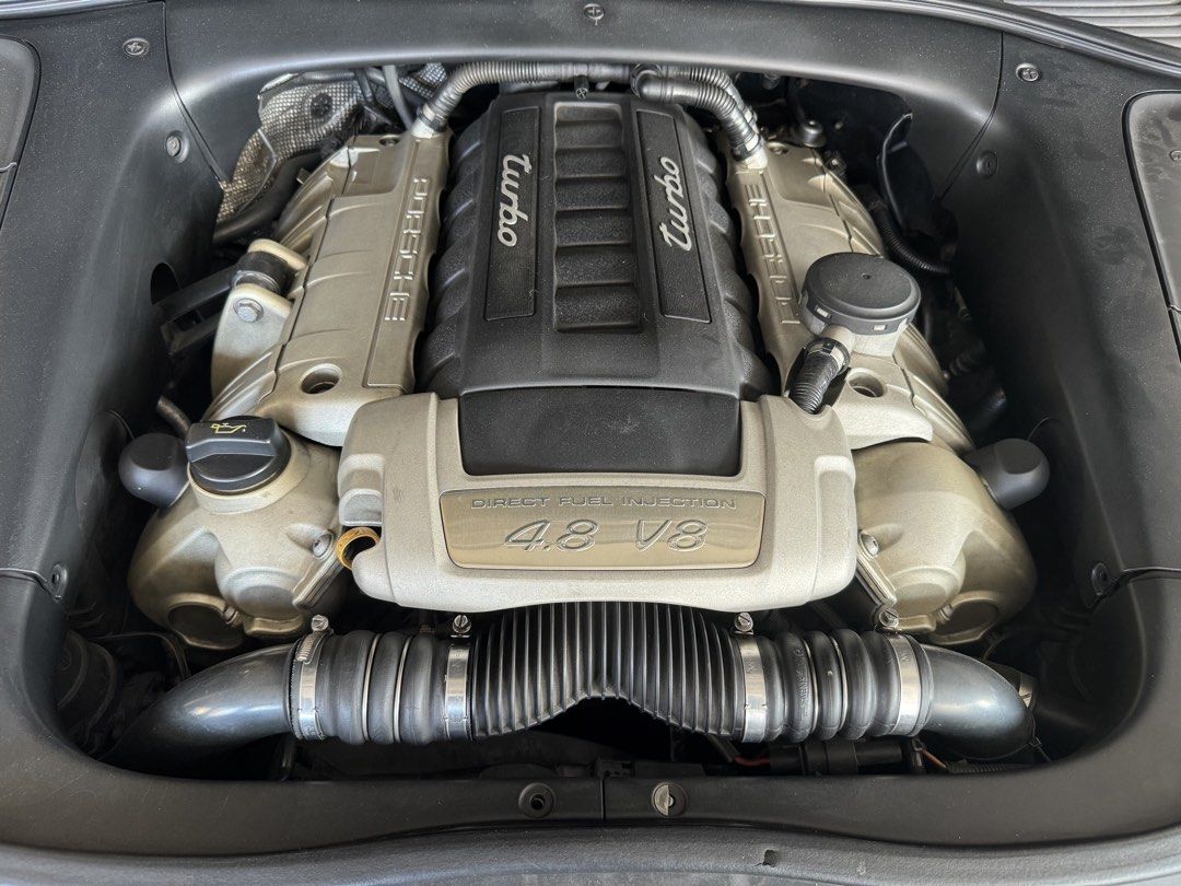 Porsche Cayenne 4.8 Turbo V8 (A) (Category: Used Cars) located in Quezon City. Submitted by rockerphil70312 (Listing ID 1462320044, Image 2). Description: 2008 Porsche Cayenne Turbo 65,000 KMS Fresh oil change and new starter Gasoline 4.8L V-8 Twin Turbo 500 hp Tiptronic Terracotta Interior Alcantara Ceiling Liner Original Aluminum Coolant Pipes Air Suspension working Sports Mode working Sunroof working Plate number ending is 0 Cardan shaft bushi
