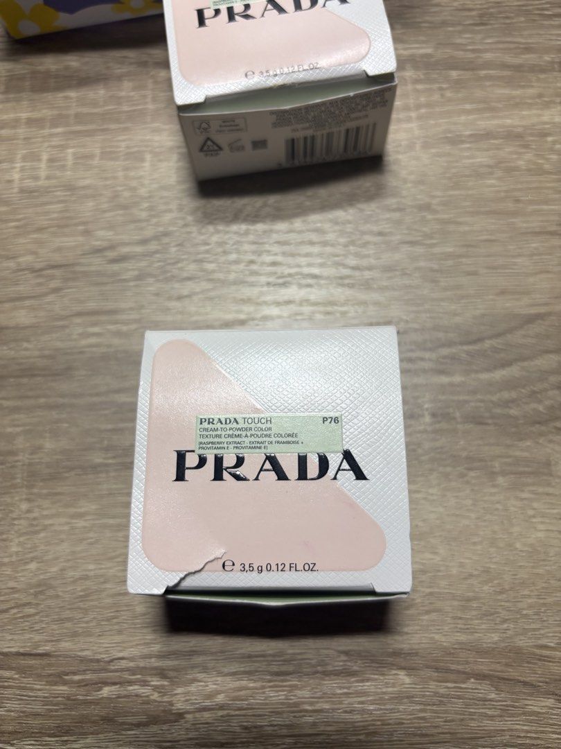 Prada Touch P76 Waterlily Cream Blush (Category: Makeup) located in Davao. Submitted by mielle_888 (Listing ID 1462338131, Image 1). Description: Prada Touch blush in shade P76 Waterlily Creamy texture ‼️Authentic ‼️ - Box is a bit damaged but the blush itself is in pristine condition - Only got used a few times.
