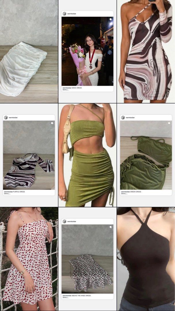 PRELOVED Clothes (Category: Dresses) located in Cavite. Submitted by _aeryeng (Listing ID 1462421382, Image 1). Description: Most of the items were worn once only. Dm me for the pricing..