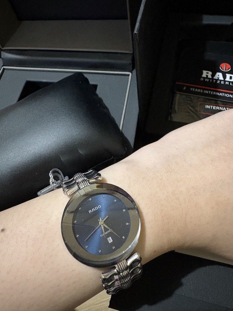 Preloved Rado Florence (Category: Women's Watches) located in Manila. Submitted by satria_fatima (Listing ID 1462280681, Image 2). Description: Original with box Good as new Pls call or text 09683162430 for faster transaction.