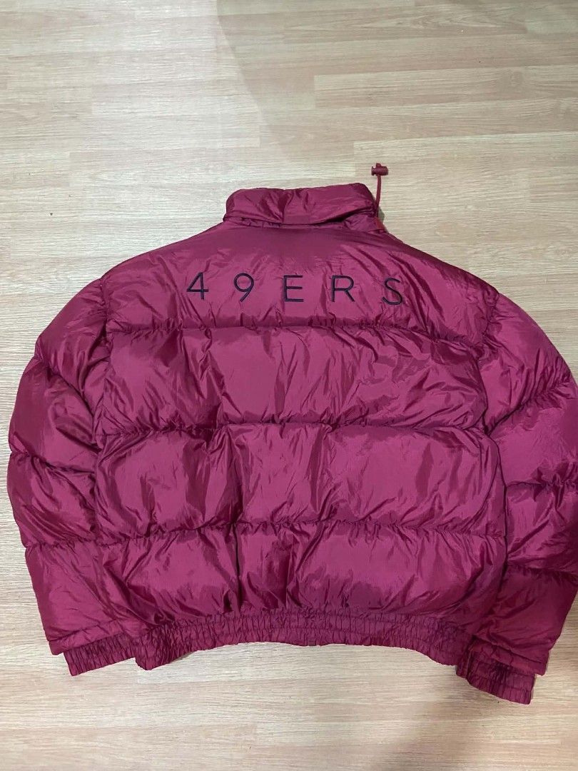 Pro Player San Francisco 49ers Puffer Jacket (Category: Coats, Jackets and Outerwear) located in Manila. Submitted by patrickdel73904 (Listing ID 1462372971, Image 2). Description: - Awesome Pro Player puffer jacket - Burgundy color - Size XGD/XL - San Francisco 49ers logo on front - '49ERS' text on back - Made in Indonesia - Perfect for any 49ers fan!.