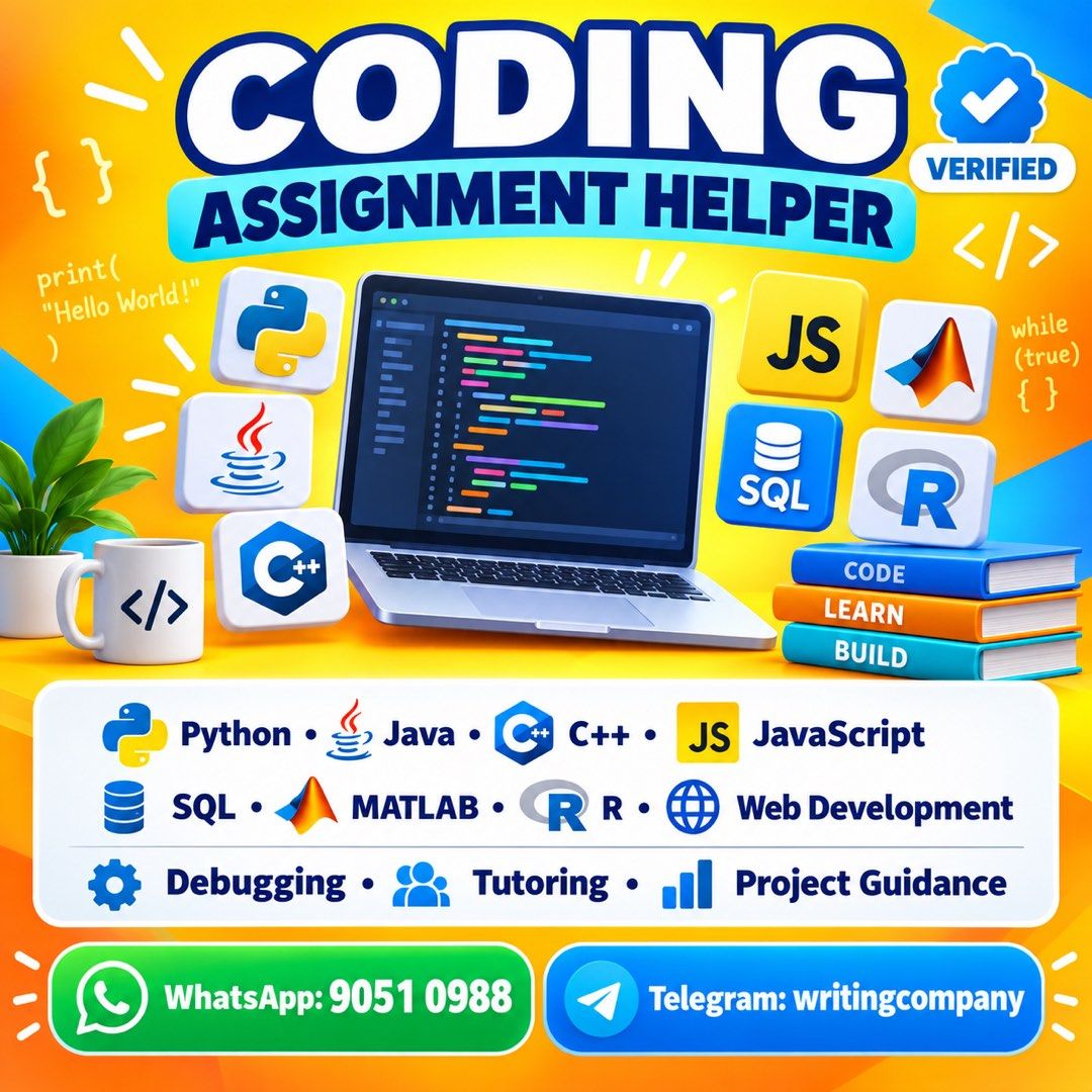 Programming assignment help / Coding Assignment Help Service, Polytechnic Service, Website Design, Bot, Python SQL Linux Javascript C++ Helper Autocad SPSS Revit STATA Solidworks Matlab, Web Developer, Web designer, Coder, Programmer (Category: IT & Programming) located in Singapore. Submitted by writing.company (Listing ID 1401443398, Image 3). Description: Need help with programming, coding, debugging, web development, or software projects? We 
