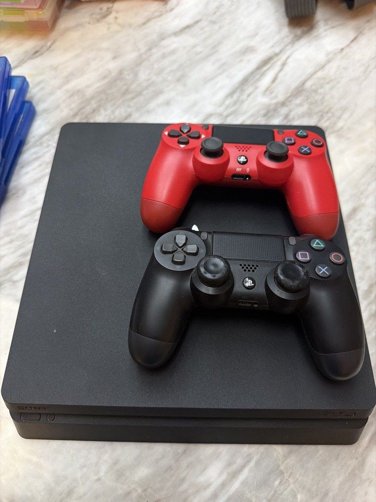 PS4 Slim 500 GB with 2 Controllers (Category: PlayStation) located in Cabanatuan. Submitted by rosecii (Listing ID 1462360196, Image 1). Description: - No issue - with 2 controllers - 3 free games 2k18, 2k19, God of war ragnarok - 500 Gb - di masyado nagamit.