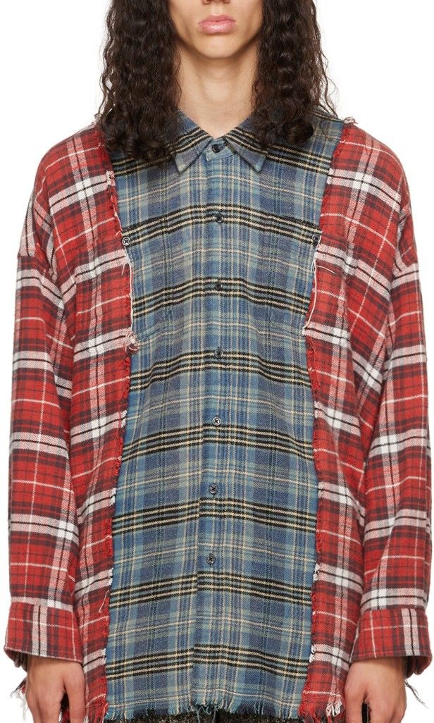 R13 Drop Neck Combo Plaid Work Shirt (Category: Coats, Jackets and Outerwear) located in Manila. Submitted by _retrovate (Listing ID 1462404234, Image 1). Description: Oversize fit 9.5/10 condition.