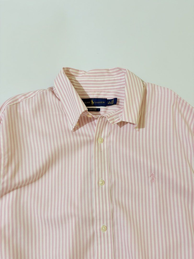 RALPH LAUREN BUTTONDOWN (Category: Longsleeves) located in Tuguegarao City. Submitted by oldmoneyfindsph (Listing ID 1462369660, Image 3). Description: RL BABYPINK BUTTONDOWN Babypink actual color (check last pic for the actual color, nag iba color sa lighting na ginamit😅) ✅Size 16 40-41 on tag but fits L-XL women’s and men’s frame ✅Dimes:22(armpit to armpit) x 30-31L ✅Condition: Excellent Condition ✅Color Rate:9/10 or better ✅Issue:None 2500.