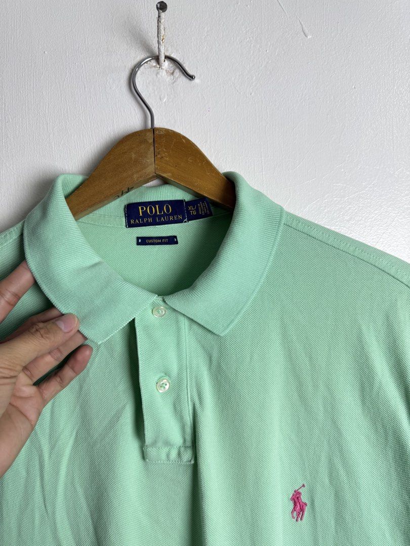 Ralph lauren mint green (Category: Tshirts & Polo Shirts ) located in Daraga. Submitted by mirandillaadrian (Listing ID 1462414606, Image 2). Description: Authentic 9.8/10 Minimal issue sa slit di masyado visible see last pic 23x29 L to xl.