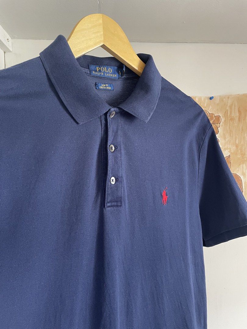 Ralph Lauren Polo Shirt (Category: Tshirts & Polo Shirts ) located in Davao. Submitted by thrift.ttt (Listing ID 1462287749, Image 2). Description: -Condition 9/10 -Color rate 9/10 -issue slightly cracked on buttons -Size Large -Dims - 20.5x29 Location-Davao City Payment-Gcash Courier-J&T.