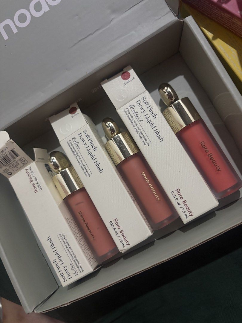 rare beauty blush (Category: Makeup) located in Quezon City. Submitted by myshop.galore (Listing ID 1462276001, Image 1). Description: 1000 each 2800 three pieces.