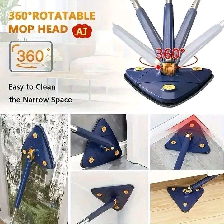 Rotatable Triangle Spin Mop Self-Washing Flat Mop for Floor Window Cleaning (Category: Cleaning Tools & Supplies) located in Manila. Submitted by vannie30 (Listing ID 1462285176, Image 3). Description: .