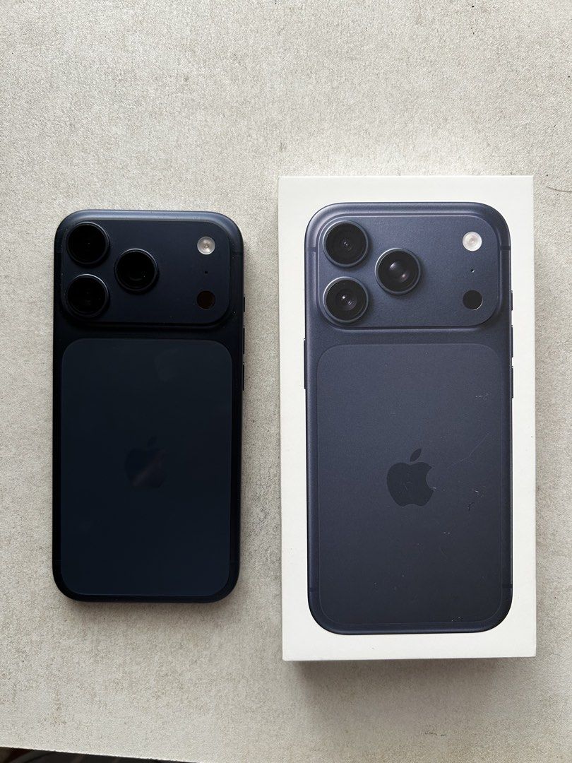 iPhone 17 Pro Deep Blue (Category: iPhone 17 Series) located in Manila. Submitted by babycherub (Listing ID 1462262879, Image 2). Description: [RUSH SALE] Model: iPhone 17 Pro - Color: Deep Blue - 256GB - iOS Version 26.6.2 - Normal Battery Health - Cycle count: 315 - Bought since December 2025, but condition is just like new. No issues - May come with phone case if you want it - Inclusive of Box and Charging cord - RFS: Need for emergency funds 