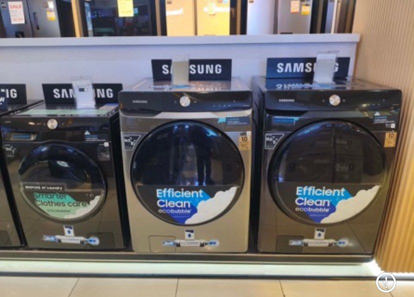SAMSUNG FRONT LOAD INVERTER WASHING MACHINE (Category: Washing Machines and Dryers) located in Quezon City. Submitted by maryann5721 (Listing ID 1462414160, Image 1). Description: SAMSUNG FRONT LOAD WASHER AND DRYER Ww13bb944dgbtc Srp 66,995 Cash 43,200 Ww12cgp44dsh Srp 58,495 Cash 39,200 WW70FG3M05TWTC Cash 17,400 WW90FG3M05TWTC Cash 28,000 WW10DB7U32GWTC CASH 36,600 Washer Dryer Combo Wd12dg6b85bb Srp 67,995 Cash 40,900 WD13BB944DGM CASH 45,700