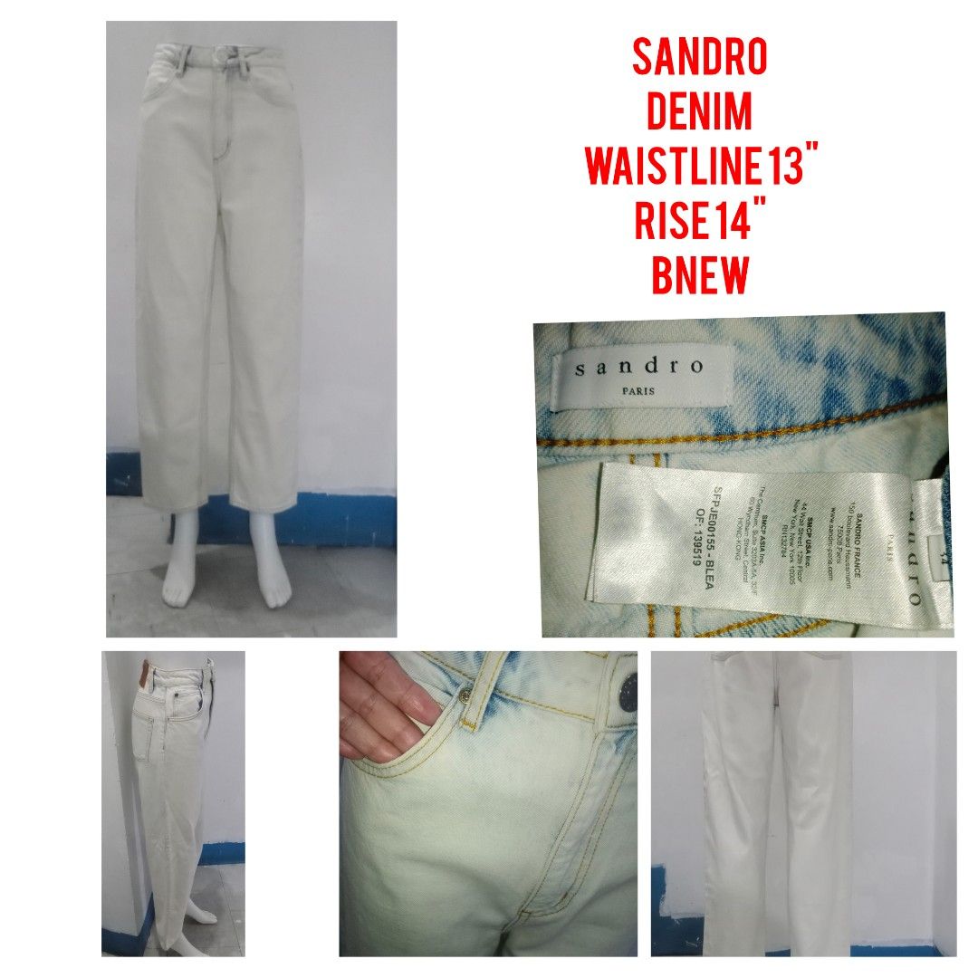 Sandro Paris Denim Washed Jeans (Category: Luxury Apparel) located in Manila. Submitted by shoekendi (Listing ID 1462382160, Image 1). Description: looks new.