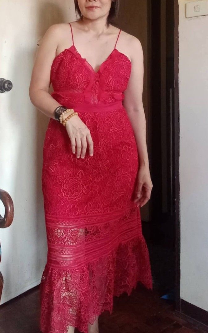 Self Portrait (Category: Dresses) located in Angeles City. Submitted by mjshoppingretail (Listing ID 1462363090, Image 2). Description: orig Self Portrait Lace Dress new sila like new size L UK 14 US 10.