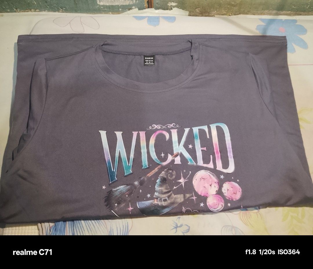 [Shein] Wicked T-shirt (Category: Shirts) located in Manila. Submitted by aandacollectives (Listing ID 1462413734, Image 3). Description: 📌 BRAND NEW SHEIN Wicked Shirt ✨ ITEM DETAILS: • Brand: SHEIN (100% Authentic) • Condition: 10/10 BRAND NEW! Never worn, completely pristine. • Packaging: No ziplock but has a tag • Size on Tag: Medium • Fits Like: Very stretchy, can fit Medium to Large • Fabric/Material:thick fabric 💰 PRICE: ₱189 Original Pr