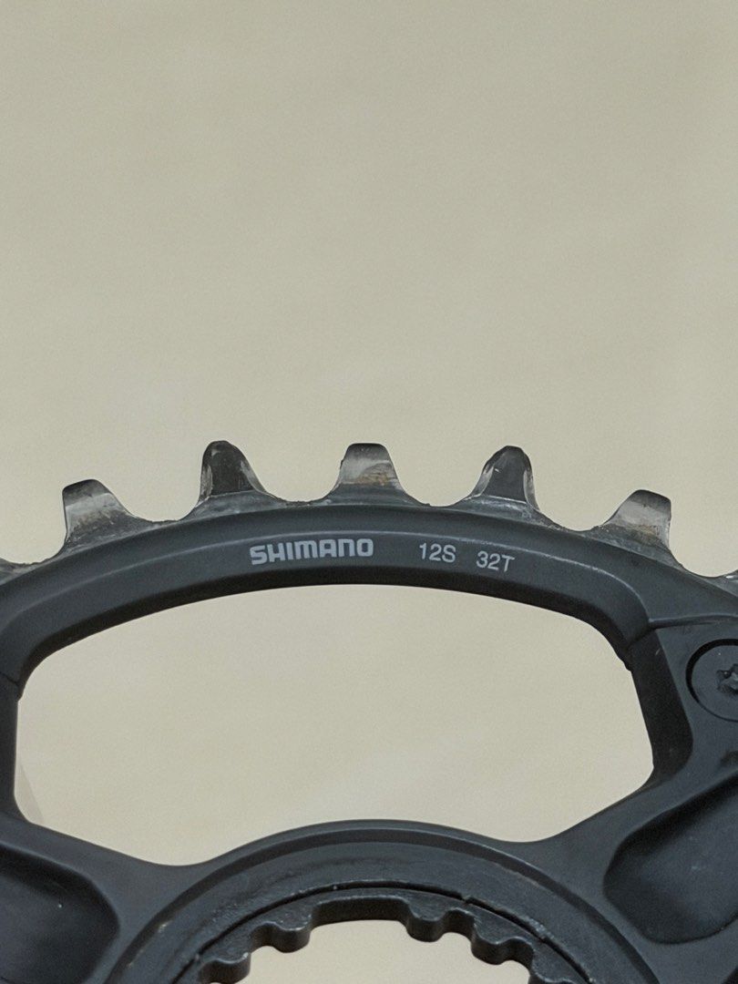 Shimano 12S 32T Bicycle Chainring (Category: Bicycles) located in Caloocan City. Submitted by aurumrayz34109 (Listing ID 1462278974, Image 3). Description: - Shimano 12-speed chainring - 32T (Teeth) - Direct Mount - Minor wear on teeth from normal use - Ready for your next ride - Message for questions.