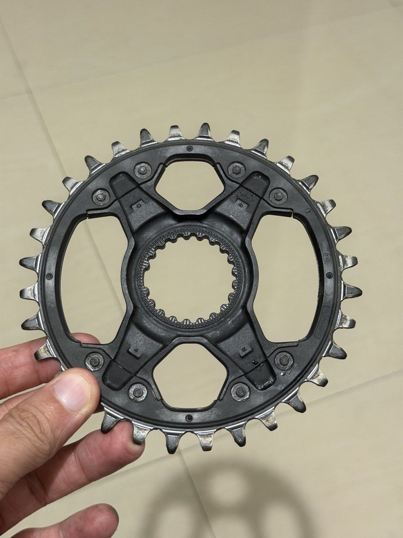 Shimano 12S 32T Bicycle Chainring (Category: Bicycles) located in Caloocan City. Submitted by aurumrayz34109 (Listing ID 1462278974, Image 1). Description: - Shimano 12-speed chainring - 32T (Teeth) - Direct Mount - Minor wear on teeth from normal use - Ready for your next ride - Message for questions.