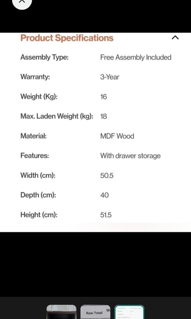Side table (Category: Tables & Sets) located in Singapore. Submitted by icequeennn (Listing ID 1462348607, Image 2). Description: Letting go of this beautiful walnut side table from FortyTwo 🤎 Purchased in July 2025, still in like-new condition. Original price: $89.90 Letting go to clear space. ✔️ Comes with 3 years warranty 📏 Dimensions: • Width: 50.5 cm • Depth: 40 cm • Height: 51.5 cm.