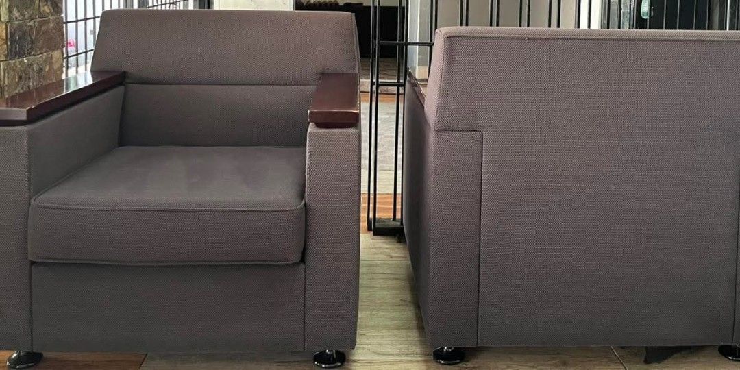 Single Sofa (Category: Sofas) located in Meycauayan. Submitted by marygracecasimiro (Listing ID 1462316588, Image 2). Description: Japan surplus 2 single sofa Joifa brand Washable ang cover ng pinaka seat nya Excellent condition No butas No lubog or lundo Minor scratches sa wood po nya Free delivery and COD PHP9500💚.