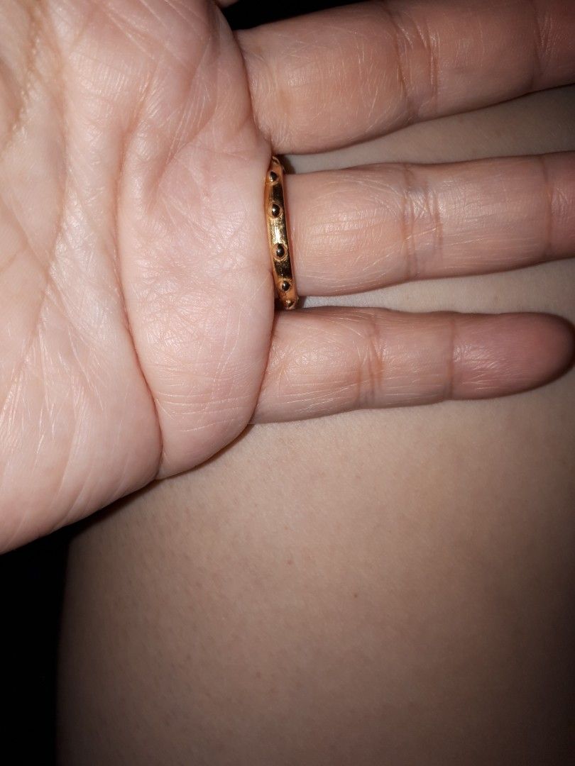 Size 8 gold non tarnish rosary ring (Category: Rings) located in Quezon City. Submitted by secretluxuryshop (Listing ID 1462278990, Image 3). Description: .