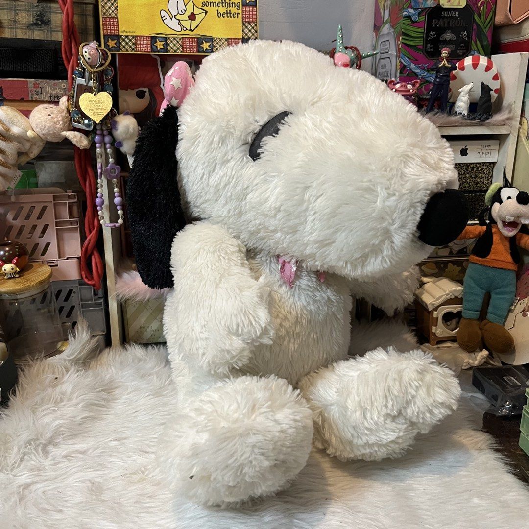 Snoopy Belle Large Plush FREE SF (Category: Plushies & Soft Toys) located in Malolos. Submitted by babebunzz (Listing ID 1462372927, Image 1). Description: - Adorable Belle plush toy, Snoopy's sister. - Features a pink bandana with white stars and her name. - Wears a cute pink bow on her head. - Made of soft and fluffy material. - Ideal for Snoopy enthusiasts, cuddling, or display..